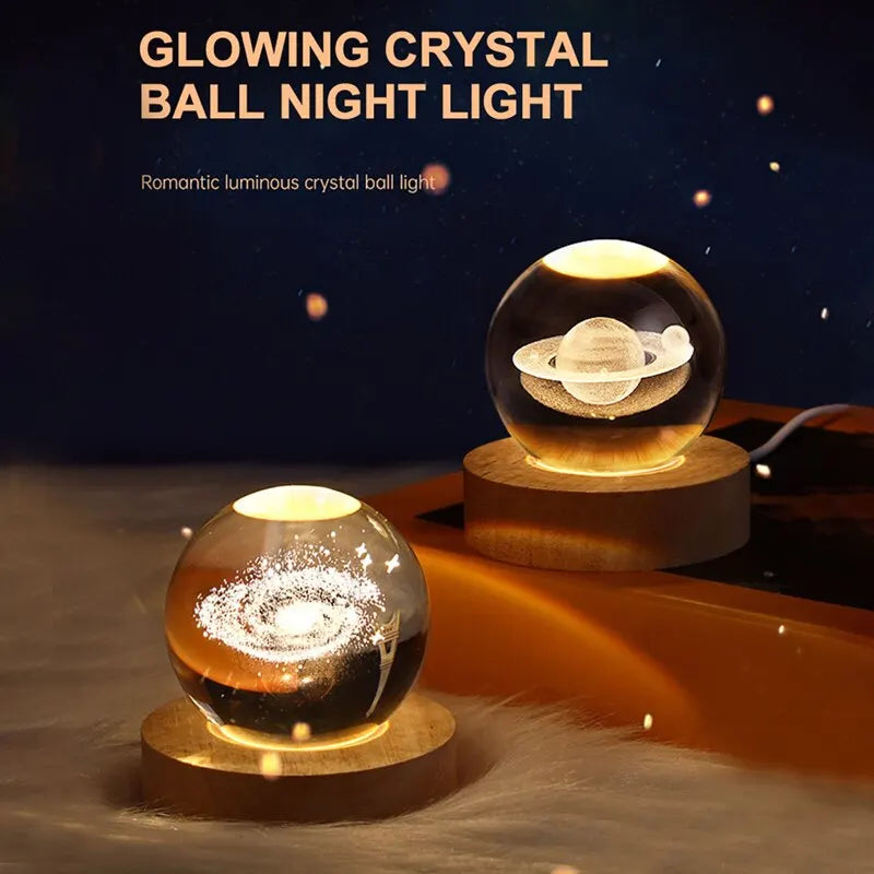 StarryGlobe Crystal Planet Night Light